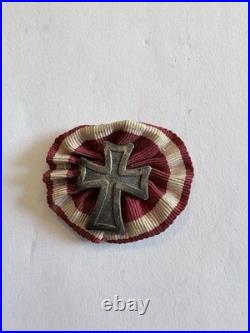 Insigne Croix de Fer Argent 925 + Rosette Empire Allemand WWI