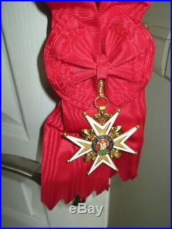 Insigne Grand-Croix de lordre de Saint Louis avec son cordon Répro historique