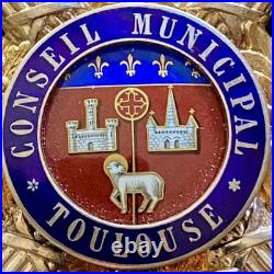 Insigne du Conseil Municipal de Toulouse 20éme Siècle France Argent