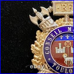 Insigne du Conseil Municipal de Toulouse 20éme Siècle France Argent