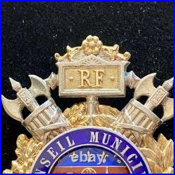 Insigne du Conseil Municipal de Toulouse 20éme Siècle France Argent