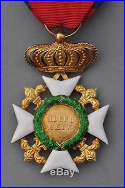 Italie Ordre de François 1er des Deux Ciciles, croix d'officier en or