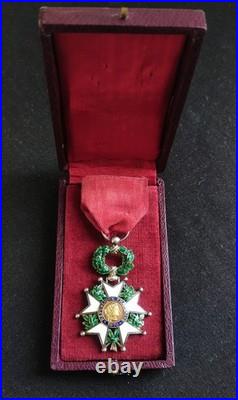 LÉGION D'HONNEUR 3e RÉPUBLIQUE 1870 CHEVALIER LUXE BIJOUTIER CENTRE OR 3 PARTIES