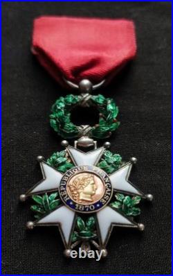 LÉGION D'HONNEUR 3e RÉPUBLIQUE 1870 CHEVALIER LUXE BIJOUTIER CENTRE OR 3 PARTIES