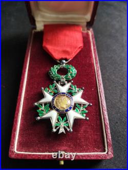 LÉGION D'HONNEUR 3e RÉPUBLIQUE 1870 CHEVALIER LUXE BIJOUTIER CENTRE OR 3 PARTIES