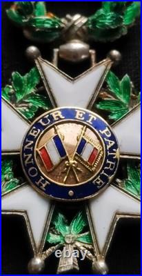 LÉGION D'HONNEUR 3e RÉPUBLIQUE 1870 CHEVALIER LUXE BIJOUTIER CENTRE OR 3 PARTIES