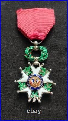 LÉGION D'HONNEUR 3e RÉPUBLIQUE 1870 CHEVALIER LUXE BIJOUTIER CENTRE OR 3 PARTIES