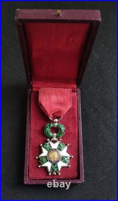 LÉGION D'HONNEUR 3e RÉPUBLIQUE 1870 CHEVALIER LUXE BIJOUTIER CENTRE OR 3 PARTIES