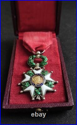LÉGION D'HONNEUR 3e RÉPUBLIQUE 1870 CHEVALIER LUXE BIJOUTIER CENTRE OR 3 PARTIES