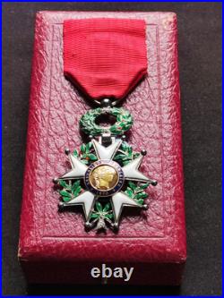 LÉGION D'HONNEUR 3e RÉPUBLIQUE 1870 CHEVALIER LUXE BIJOUTIER CENTRE OR 3 PARTIES