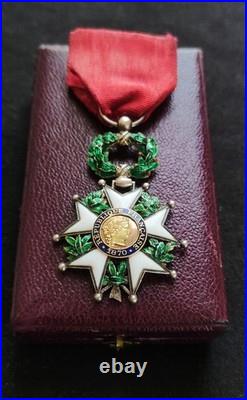 LÉGION D'HONNEUR 3e RÉPUBLIQUE 1870 CHEVALIER LUXE BIJOUTIER CENTRE OR 3 PARTIES