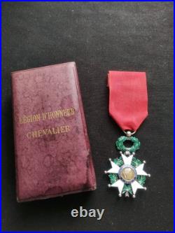 LÉGION D'HONNEUR CHEVALIER ORDONNANCE 1870, 3e RÉPUBLIQUE VERMEIL ARGENT + ÉCRIN