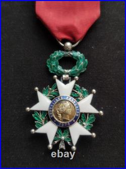 LÉGION D'HONNEUR CHEVALIER ORDONNANCE 1870, 3e RÉPUBLIQUE VERMEIL ARGENT + ÉCRIN