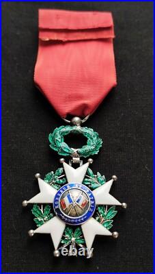 LÉGION D'HONNEUR CHEVALIER ORDONNANCE 1870, 3e RÉPUBLIQUE VERMEIL ARGENT + ÉCRIN