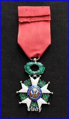 LÉGION D'HONNEUR CHEVALIER ORDONNANCE 1870, 3e RÉPUBLIQUE VERMEIL ARGENT + ÉCRIN