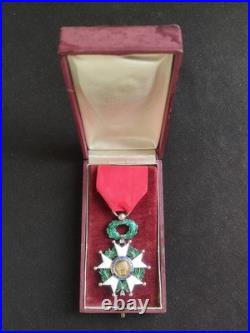 LÉGION D'HONNEUR CHEVALIER ORDONNANCE 1870, 3e RÉPUBLIQUE VERMEIL ARGENT + ÉCRIN