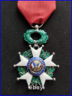 LÉGION D'HONNEUR CHEVALIER ORDONNANCE 1870, 3e RÉPUBLIQUE VERMEIL ARGENT + ÉCRIN