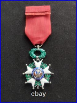 LÉGION D'HONNEUR CHEVALIER ORDONNANCE 1870, 3e RÉPUBLIQUE VERMEIL ARGENT + ÉCRIN