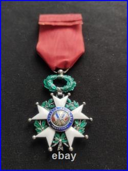 LÉGION D'HONNEUR CHEVALIER ORDONNANCE 1870, 3e RÉPUBLIQUE VERMEIL ARGENT + ÉCRIN