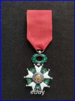 LÉGION D'HONNEUR CHEVALIER ORDONNANCE 1870, 3e RÉPUBLIQUE VERMEIL ARGENT + ÉCRIN