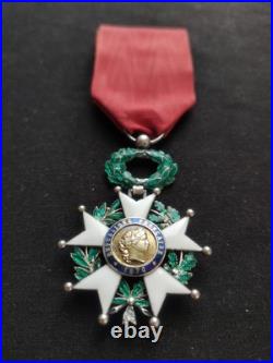 LÉGION D'HONNEUR CHEVALIER ORDONNANCE 1870, 3e RÉPUBLIQUE VERMEIL ARGENT + ÉCRIN