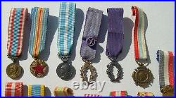 LOT 20 MEDAILLES MILITAIRES ET CIVILES EN REDUCTION miniatures