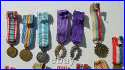 LOT 20 MEDAILLES MILITAIRES ET CIVILES EN REDUCTION miniatures