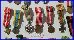 LOT 20 MEDAILLES MILITAIRES ET CIVILES EN REDUCTION miniatures