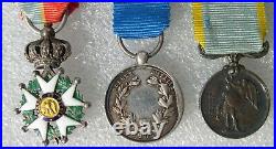 LOT 3 MEDAILLES MINIATURES 2d EMPIRE legion d'honneur al valore militare crimée