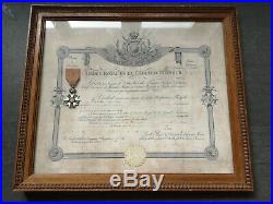 Legion D'honneur Empire Avec Diplome De Chevalier 1819 Capitaine D'infanterie