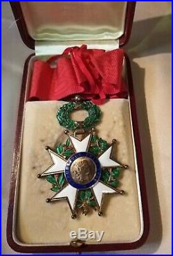 Légion d'Honneur en argent et vermeil époque 4ème République en coffret