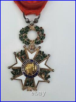 Légion d'Honneur, officier III° République, argent, modèle de luxe, 3 diamants