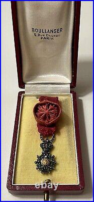 Légion d'honneur 2nd Empire miniature de luxe à brillants en écrin Boullanger