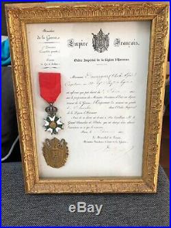 Legion d honneur empire Plaque Et Diplôme Médaille Militaire