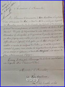 Lettre D'ordonnance Chevalier De L'ordre De Saint-michel 1822 Restauration
