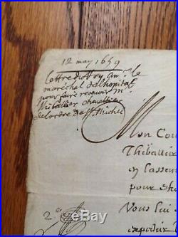 Lettre De Nomination Louis XIV Ordre De Saint Michel 1659 Autographe Manuscrit
