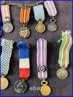 Lot 12 Medaille miniature Reduction militaire WWII Medal
