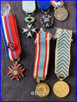 Lot 12 Medaille miniature Reduction militaire WWII Medal