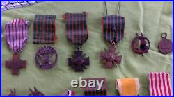 Lot 16 médailles militaires armee 1914/1918 poilus victor SCHOELCHER combattant