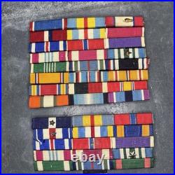 Lot 160+ rubans Barrettes militaires US, WWII Corée Vietnam. Militaria Insigne