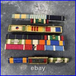 Lot 160+ rubans Barrettes militaires US, WWII Corée Vietnam. Militaria Insigne