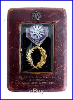 Lot 2 Medailles Palme Academique Republique Francaise 1870 (e52)