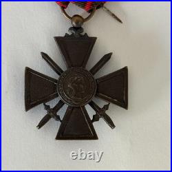 Lot 3 médailles militaires Croix de Guerre 1914-1918 avec palmes MX187