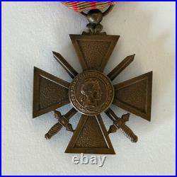 Lot 3 médailles militaires Croix de Guerre 1914-1918 avec palmes MX187