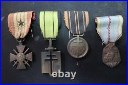 Lot 4 médailles d'un compagnon de la libération WW2 Pas casque allemand