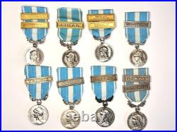 Lot 8 Médailles Coloniale Agrafes variées
