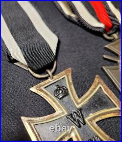Lot Croix de Fer 1914 Empire Allemand poinçon KAG WW1 German Iron Cross Medals
