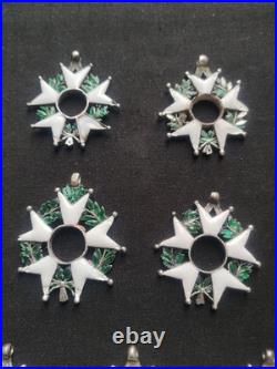 Lot De 10 Légion d'Honneur Second Empire Et Monarchie De Juillet Étoiles Argent