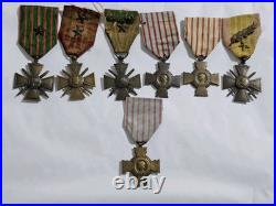 Lot De Médailles Croix de Guerre Bronze