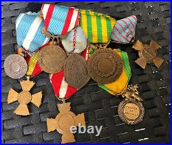 Lot De Médailles Militaire Algérie Extrême Orient Croix De Guerre